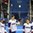GANGNEUNG, SOUTH KOREA - FEBRUARY 15: Team Korea players salute the crowd at the Gangneung Hockey Centre following a 2-1 preliminary round loss against the Czech Republic at the PyeongChang 2018 Olympic Winter Games. (Photo by Andre Ringuette/HHOF-IIHF Images)

